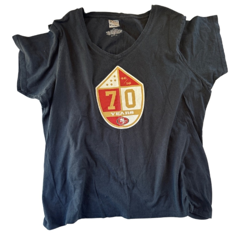 Women’s NFL San Francisco 49ers 70 Years Anniversary T-Shirt